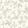 3119-02193 French Nightingale Taupe Floral Scroll Wallpaper Vintage Style Prepasted Non Woven Blend Wall Covering Kindred Collection from Chesapeake by Brewster Made in United States