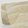 2972-86150 Lei Gold Leaf Wallpaper Farmhouse Style Unpasted Vinyl Wall Covering Loom Collection from A-Street Prints by Brewster
