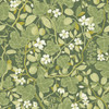 2932-65121 Ewald Green Garden Vines Wallpaper Eclectic Style Unpasted Non Woven Wall Covering Lina Collection from A-Street Prints by Brewster made in Sweden