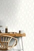SL80108 Minimalist Geometric Egyptian Cotton Off White Wallpaper Contemporary Style Wall Covering The Simple Life Collection by Seabrook Designs Made in Netherlands