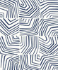 SL80212 Linework MazeImperial Blue Wallpaper Contemporary Style Wall Covering The Simple Life Collection by Seabrook Designs Made in Netherlands