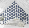 SL80702 Island PalmNavy Blue Wallpaper Coastal Style Wall Covering The Simple Life Collection by Seabrook Designs Made in Netherlands