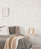 SL80208 Linework MazeFog Gray Wallpaper Contemporary Style Wall Covering The Simple Life Collection by Seabrook Designs Made in Netherlands