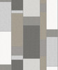 KTM1160 De Stijl Geometric Hammered Steel Metallic Silver Wallpaper Art Deco Style Non Woven Wall Covering Mondrian Collection from Seabrook Designs Made in Netherlands