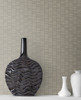 KTM1424 Deco Spliced Stripe Nobel Gray Wallpaper Art Deco Style Non Woven Wall Covering Mondrian Collection from Seabrook Designs Made in Netherlands