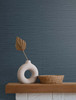 TS80712 Seahaven Rushcloth Nautica Blue Wallpaper Coastal Style Type II 20 oz. Vinyl Wall Covering Even More Textures Collection by Seabrook Designs Made in United States