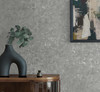 TS81200 Cement Faux Stoneware Metallic Silver Gray Wallpaper Contemporary Style Type II 20 oz. Vinyl Wall Covering Even More Textures Collection by Seabrook Designs Made in United States