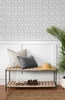 LN30200 Boho Grid Alloy Gray Wallpaper Bohemian Style Self-Adhesive Vinyl Wall Covering from Lillian August Made in United States