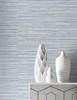 LN20812 Luxe Sisal Sea Breeze Blue Wallpaper Contemporary Style Self-Adhesive Vinyl Wall Covering from Lillian August Made in United States