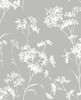 LN30508 Floral Mist Alloy Gray Wallpaper Contemporary Style Self-Adhesive Vinyl Wall Covering from Lillian August Made in United States