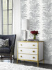 LN30108 Keana Palm Harbor Mist Gray Wallpaper Coastal Style Self-Adhesive Vinyl Wall Covering from Lillian August Made in United States