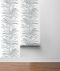 LN30108 Keana Palm Harbor Mist Gray Wallpaper Coastal Style Self-Adhesive Vinyl Wall Covering from Lillian August Made in United States