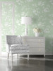 LN30504 Floral Mist Seacrest Green Wallpaper Contemporary Style Self-Adhesive Vinyl Wall Covering from Lillian August Made in United States