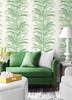 LN30104 Keana Palm Paradise Green Wallpaper Coastal Style Self-Adhesive Vinyl Wall Covering from Lillian August Made in United States