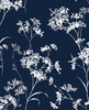 LN30502 Floral Mist Hampton Blue Wallpaper Contemporary Style Self-Adhesive Vinyl Wall Covering from Lillian August Made in United States