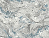 LN21002 Faux Marble Lunar Rock Cerulean Blue Wallpaper Contemporary Style Self-Adhesive Vinyl Wall Covering from Lillian August Made in United States