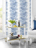 LN30102 Keana Palm Coastal Blue Wallpaper Coastal Style Self-Adhesive Vinyl Wall Covering from Lillian August Made in United States