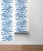 LN30102 Keana Palm Coastal Blue Wallpaper Coastal Style Self-Adhesive Vinyl Wall Covering from Lillian August Made in United States