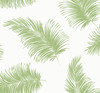 LN20304 Tossed Palm Summer Fern Green Wallpaper Coastal Style Self-Adhesive Vinyl Wall Covering from Lillian August Made in United States