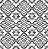 LN21200 Porto Tile Onyx Black Wallpaper Coastal Style Self-Adhesive Vinyl Wall Covering from Lillian August Made in United States