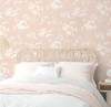 LN30501 Floral Mist Peach Petal Pink Wallpaper Contemporary Style Self-Adhesive Vinyl Wall Covering from Lillian August Made in United States