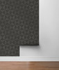 SG11710 Geo Inlay Charcoal Black Contemporary Style Wallpaper Self-Adhesive Vinyl Wall Covering Stacy Garcia Home Collection by The Sojourn Made in United States