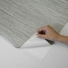 SG11407 Saybrook Faux Rushcloth Cove Metallic Silver Gray Contemporary Style Wallpaper Self-Adhesive Vinyl Wall Covering Stacy Garcia Home Collection by The Sojourn Made in United States