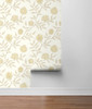 SG11005 Jaclyn Blonde Sandstone Yellow Contemporary Style Wallpaper Self-Adhesive Vinyl Wall Covering Stacy Garcia Home Collection by The Sojourn Made in United States