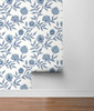 SG11002 Jaclyn Blue Lagoon Contemporary Style Wallpaper Self-Adhesive Vinyl Wall Covering Stacy Garcia Home Collection by The Sojourn Made in United States