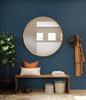 SG11712 Geo Inlay Denim Blue Contemporary Style Wallpaper Self-Adhesive Vinyl Wall Covering Stacy Garcia Home Collection by The Sojourn Made in United States