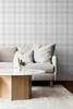SG10008 Rad Plaid Harbor Gray Contemporary Style Wallpaper Self-Adhesive Vinyl Wall Covering Stacy Garcia Home Collection by The Sojourn Made in United States