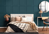 SG10704 Squared Away Teal Rustic Style Wallpaper Self-Adhesive Vinyl Wall Covering Stacy Garcia Home Collection by The Sojourn Made in United States