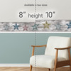 GB4031 Grace & Gardenia Distressed Wood Peel and Stick Wallpaper Border Farmhouse Star Affirmation 10in Height x 15ft Long,Neutral Brown Gray Off White