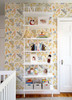4111-63023 Flyga Gold Butterfly Bonanza Wallpaper Bohemian Style Unpasted Non Woven Wall Covering Briony Collection from A-Street Prints by Brewster Made in Sweden