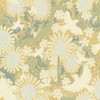 4111-63010 Drömma Butter Songbirds and Sunflowers Wallpaper Whimsical Style Unpasted Non Woven Wall Covering Briony Collection from A-Street Prints by Brewster Made in Sweden