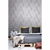 DD139011 Thuy Grey Banana Leaves Wallpaper Tropical Style Unpasted Non Woven Wall Covering Design Department Collection from ESTA Home by Brewster Made in Netherlands