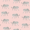 DD139177 Prowl Pink Jaguars Wallpaper Bohemian Style Unpasted Non Woven Wall Covering Design Department Collection from ESTA Home by Brewster Made in Netherlands