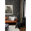 DD139138 Burnham Black Brick Wall Wallpaper Modern Style Unpasted Non Woven Wall Covering Design Department Collection from ESTA Home by Brewster Made in Netherlands