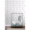 DD128807 Burnett Off-White Horses Wallpaper Eclectic Style Unpasted Non Woven Wall Covering Design Department Collection from ESTA Home by Brewster Made in Netherlands