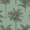 DD139165 Taj Sage Palm Trees Wallpaper Tropical Style Unpasted Non Woven Wall Covering Design Department Collection from ESTA Home by Brewster Made in Netherlands