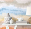 LN31203 Ikat Waves Multicolored Sunset Wallpaper Contemporary Style Self-Adhesive Wall Covering from Lillian August Made in United States