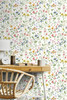 PR11901 Wildflowers Prepasted Multicolored Wallpaper Contemporary Style Prepasted Paper (Coated) Wall Covering by Prepasted Online from Seabrook Designs