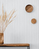 PR11800 Faux Beadboard Prepasted Pearl Gray Wallpaper Farmhouse Style Prepasted Paper (Coated) Wall Covering by Prepasted Online from Seabrook Designs