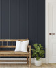 PR11202 Faux Board and Batten Prepasted Dark Blue Wallpaper Farmhouse Style Prepasted Paper (Coated) Wall Covering by Prepasted Online from Seabrook Designs