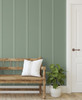 PR11204 Faux Board and Batten Prepasted Sage Green Wallpaper Farmhouse Style Prepasted Paper (Coated) Wall Covering by Prepasted Online from Seabrook Designs