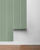 PR11204 Faux Board and Batten Prepasted Sage Green Wallpaper Farmhouse Style Prepasted Paper (Coated) Wall Covering by Prepasted Online from Seabrook Designs