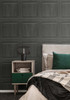AS20308 Washed Faux Panel Charcoal Gray Wallpaper Rustic Style Peel & Stick Vinyl Wall Coverings from Arthouse by NextWall Made in United States