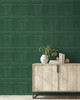 AS20304 Washed Faux Panel Emerald Green Wallpaper Rustic Style Peel & Stick Vinyl Wall Coverings from Arthouse by NextWall Made in United States