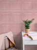 AS20301 Washed Faux Panel Blush Pink Wallpaper Rustic Style Peel & Stick Vinyl Wall Coverings from Arthouse by NextWall Made in United States