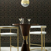 KT2110W1 Empire Diamond Black Gold Modern Theme Unpasted Grasscloth Wallpaper from Ronald Reddings 24 Karat Made in United States